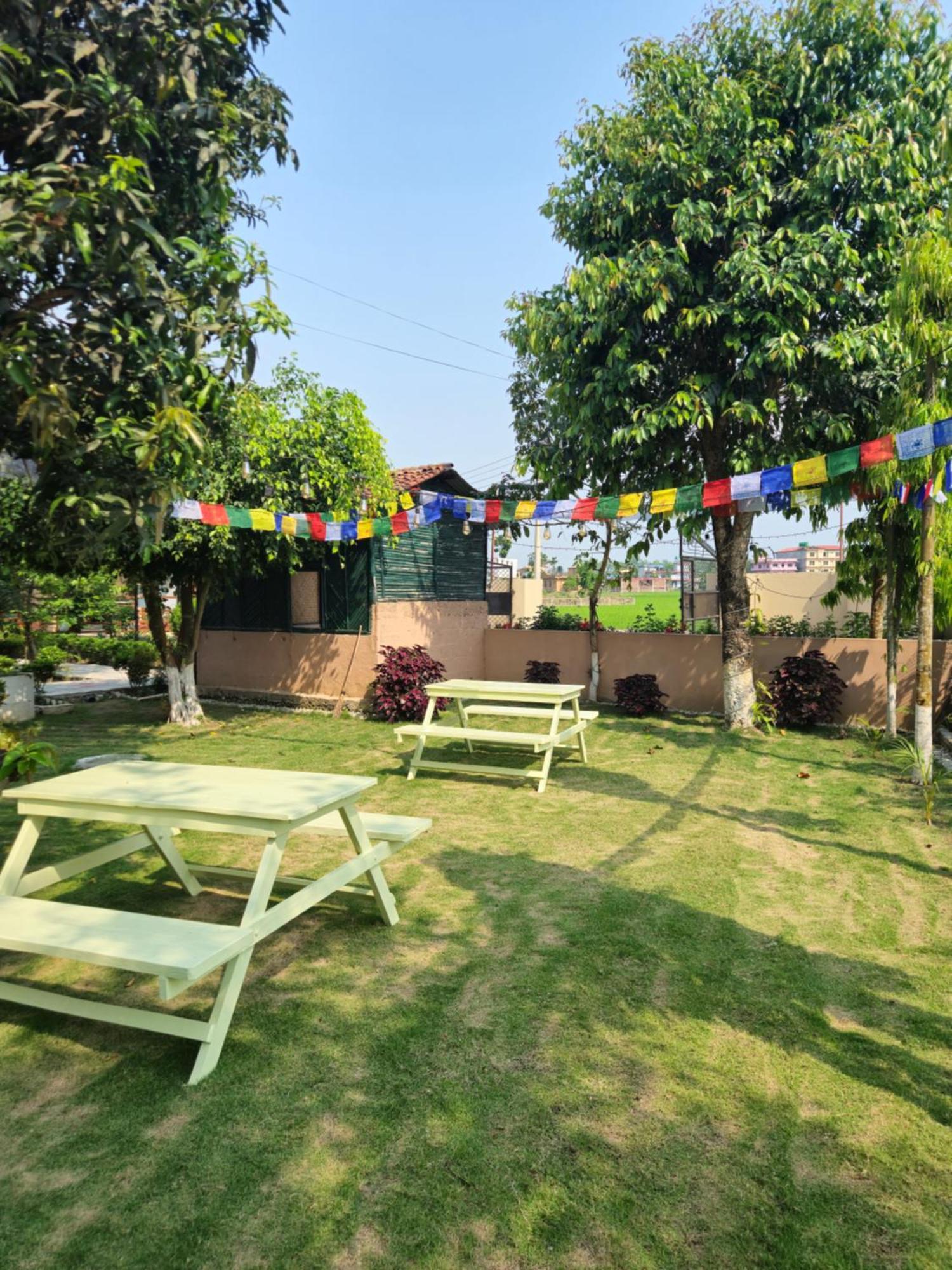 Hotel Tree Tops- A Serene Friendly Hotel In Sauraha Chitwan Bagian luar foto